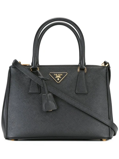 Shop Prada Bag Leather Black In Nero