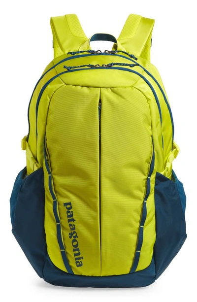 Shop Patagonia 28 Liter Refugio Nylon Backpack In Chartreuse-chrt