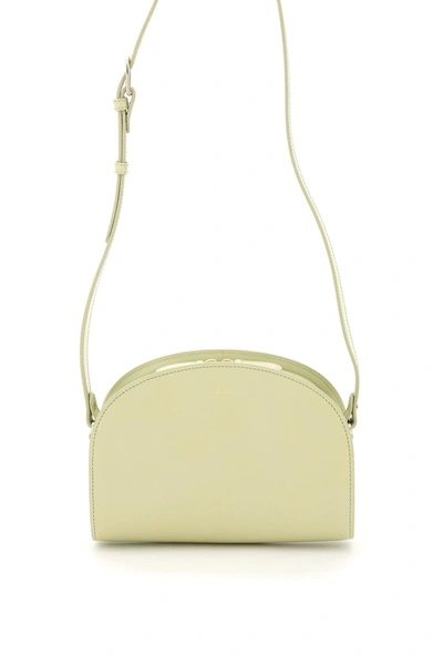 Shop Apc A.p.c. Demi Lune Crossbody Bag In Bergamotte