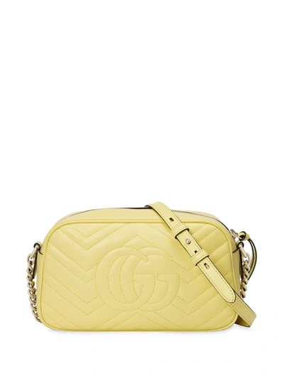 Shop Gucci Gg Marmont Small Shoulder Bag In Black