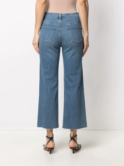 Shop J Brand Cropped-leg Jeans In Blu