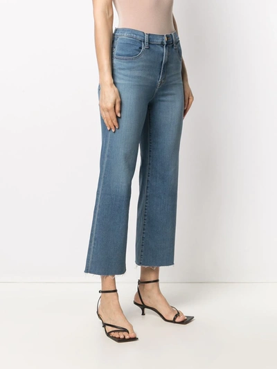 Shop J Brand Cropped-leg Jeans In Blu