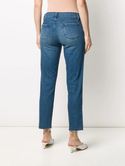 Shop J Brand High Rise Cropped Jeans In Blue