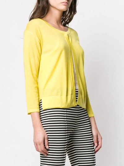 Shop Sottomettimi One Button Cardigan In Yellow