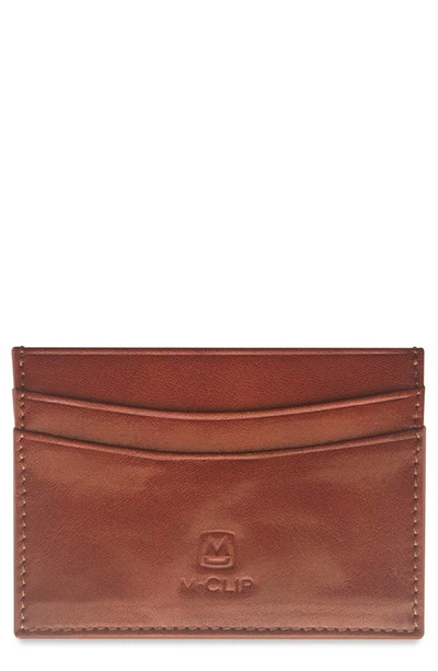 Shop M-clipr Rfid Leather Card Case In Brown