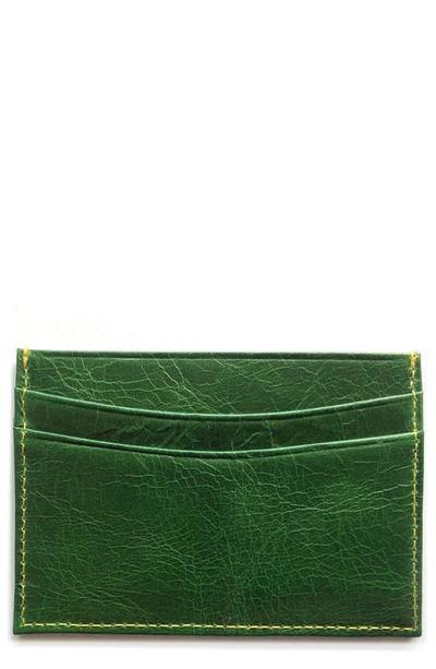 Shop M-clipr Rfid Leather Card Case In Green