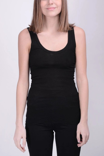 Shop Enza Costa Fitted Bold Tank Top In Black