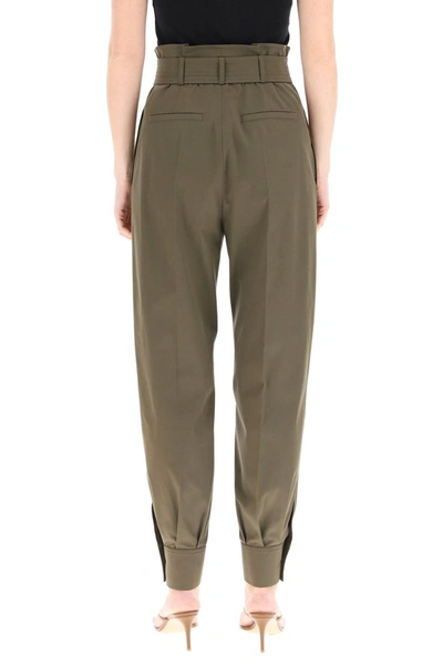 Shop Max Mara Eburnea Trousers In Kaki