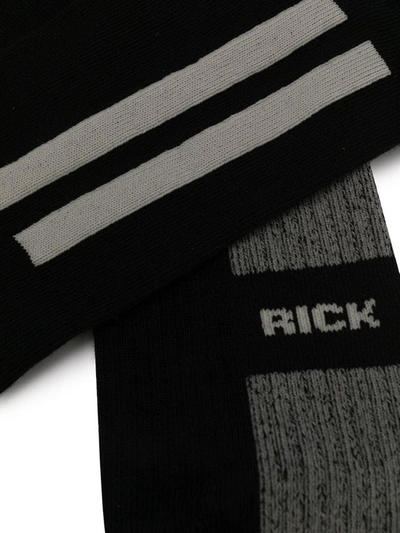 Shop Rick Owens Stitched Logo Socks In Black