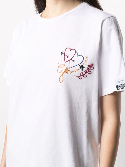 Shop Golden Goose Aira Embroidered-arrow T-shirt In Metallic
