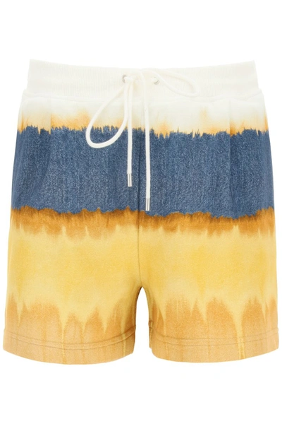 Shop Alberta Ferretti I Love Summer Tie-dye Jersey Shorts In Fantasia Marrone