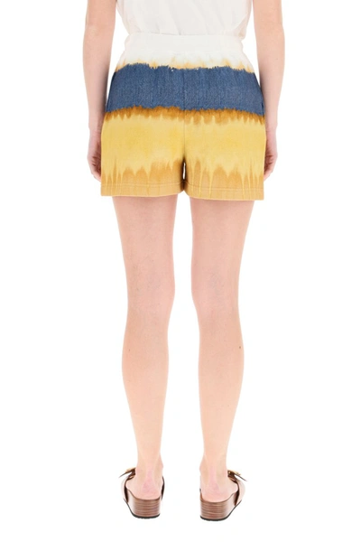 Shop Alberta Ferretti I Love Summer Tie-dye Jersey Shorts In Fantasia Marrone