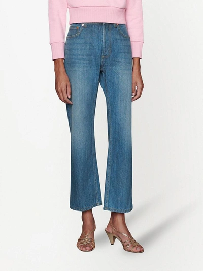 Shop Gucci X Disney Eco Denim Jeans In Black