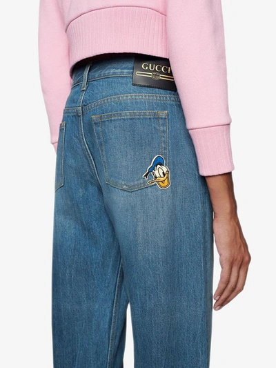 Shop Gucci X Disney Eco Denim Jeans In Black