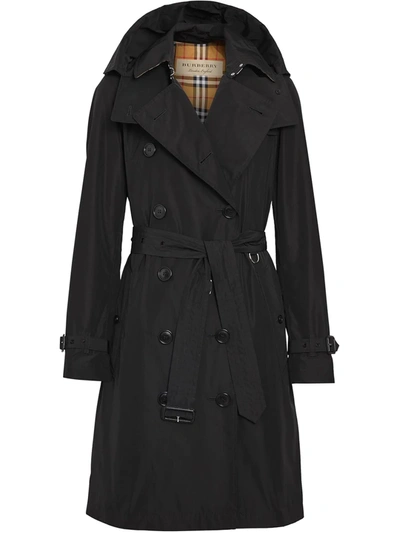 Shop Burberry Detachable Hood Trench Coat In Soft Fawn