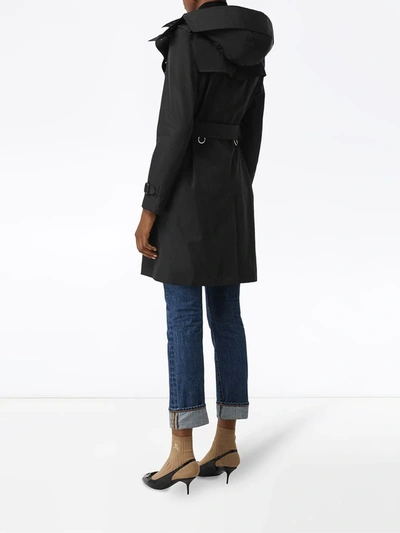 Shop Burberry Detachable Hood Trench Coat In Soft Fawn