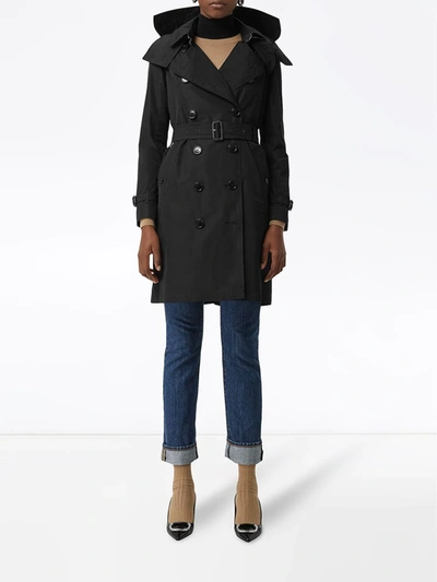 Shop Burberry Detachable Hood Trench Coat In Soft Fawn