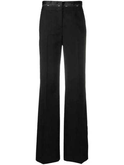 Shop Msgm Bootcut Tailored Trousers In Nero