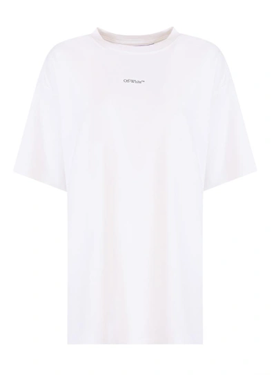 Shop Off-white Graphic Print T-shirt In Bianco
