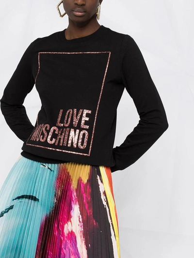 Shop Love Moschino Sweaters Black