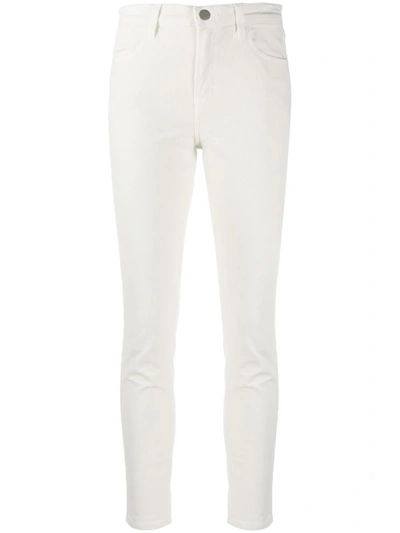 Shop J Brand White Cotton Trousers In Denim