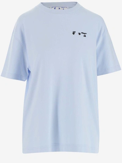 Shop Off-white Off White T-shirts And Polos In Lilac Black