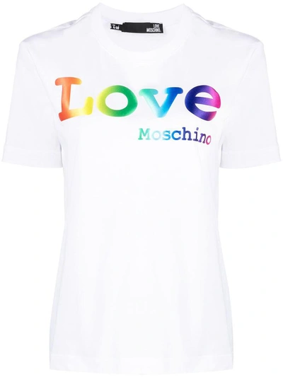 Shop Love Moschino T-shirts And Polos White