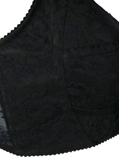 Shop Dolce & Gabbana Laced Corset Bra In Black