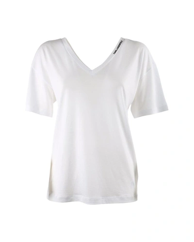 Shop Karl Lagerfeld Women's White Polyester T-shirt