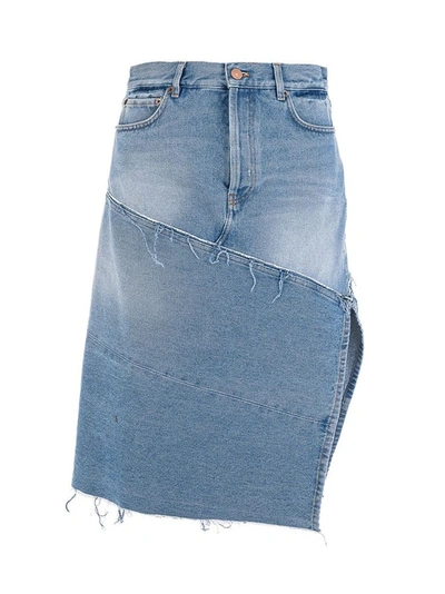 Shop Balenciaga Women's Light Blue Other Materials Skirt