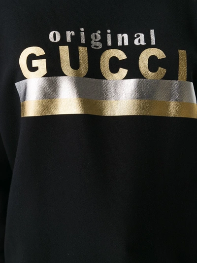 Shop Gucci Logo-print Sweatshirt In Black