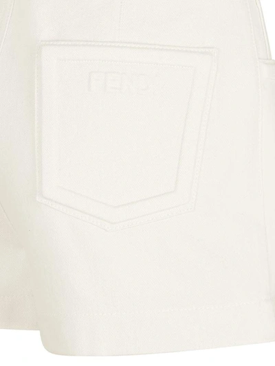 Shop Fendi Shorts White
