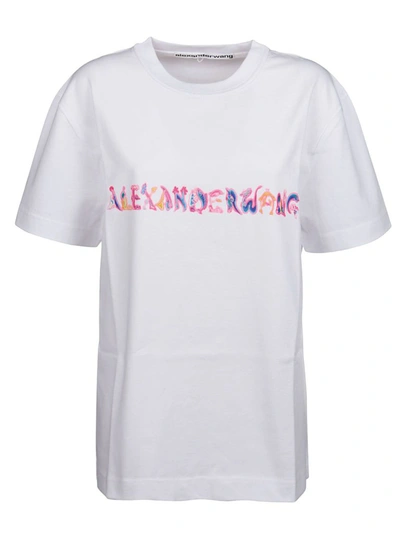 Shop Alexander Wang Women's White Other Materials T-shirt