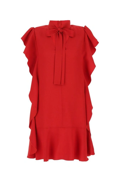 Shop Red Valentino Women's Red Acetate Dress