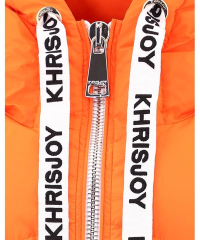 Shop Khrisjoy Hooded Puffer Jacket In Orange