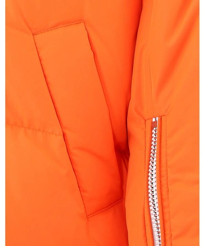 Shop Khrisjoy Hooded Puffer Jacket In Orange