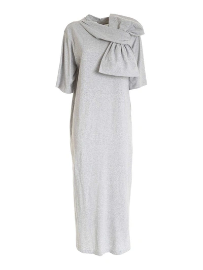 Shop Maison Margiela Women's Grey Cotton Dress