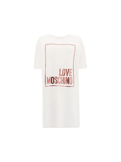 Shop Love Moschino Women's White Other Materials Dress