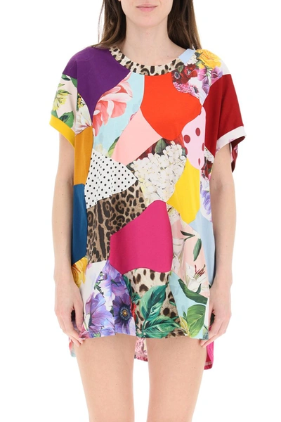 Shop Dolce & Gabbana Patchwork T-shirt In Variante Abbinata