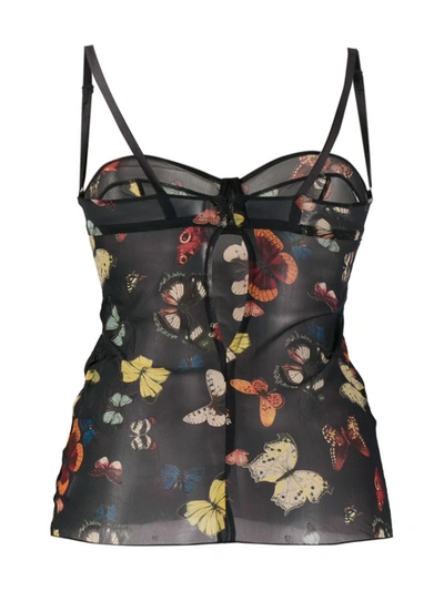 Shop Dolce & Gabbana Dolce&gabbana Butterfly Print Camisole In Leopard