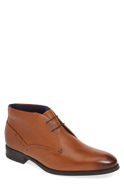 Shop Ted Baker Chemna Chukka Boot In Tan Leather