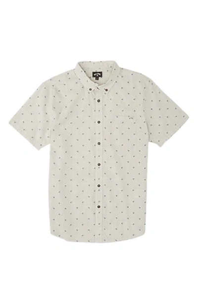 Shop Billabong All Day Jacquard Short Sleeve Button-down Shirt In Chino
