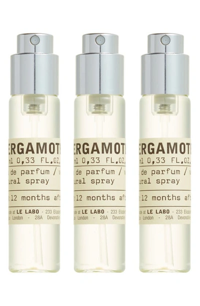 Shop Le Labo Bergamote 22 Eau De Parfum Travel Tube Refill Trio