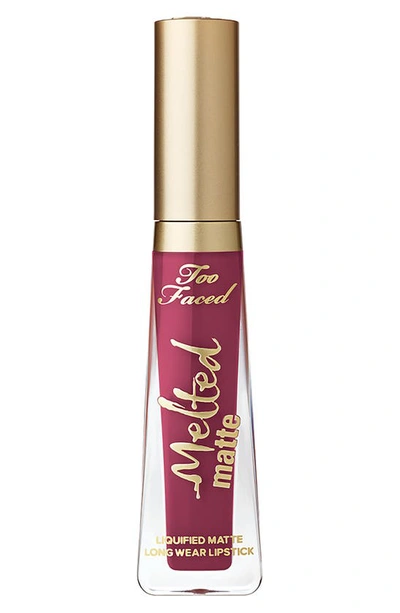 Shop Too Faced Melted Matte Liquid Longwear Lipstick In Bend & Snap