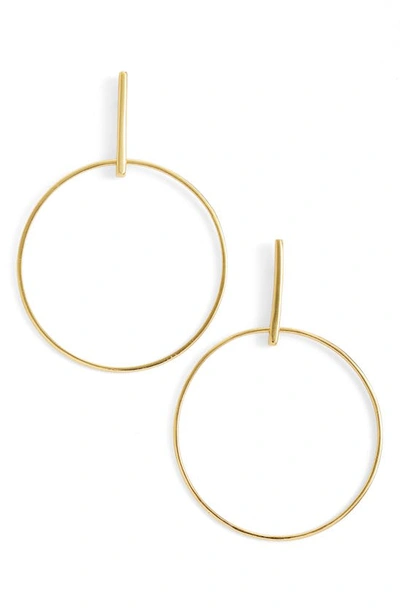 Shop Argento Vivo Frontal Hoop Earrings In Gold