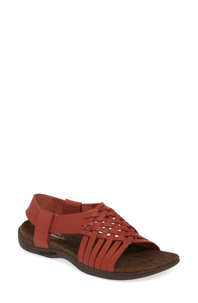 Shop Merrell District Mahana Backstrap Sandal In Redwood Leather