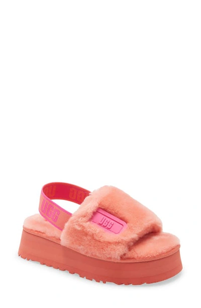 Ugg Women's Disco Sheepskin Platform Slingback Sandals In Vibrant