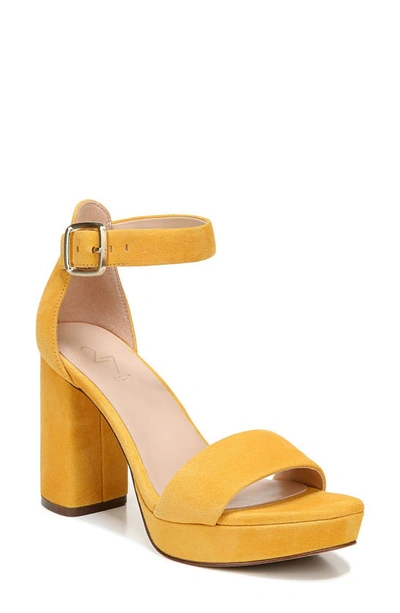 Shop 27 Edit Briar Platform Sandal In Gold Suede