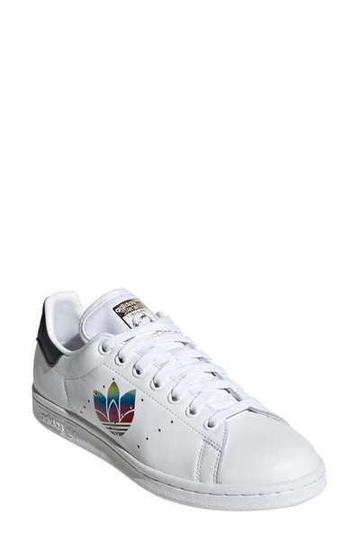 Shop Adidas Originals Stan Smith Sneaker In White/ Core Black/ Gold