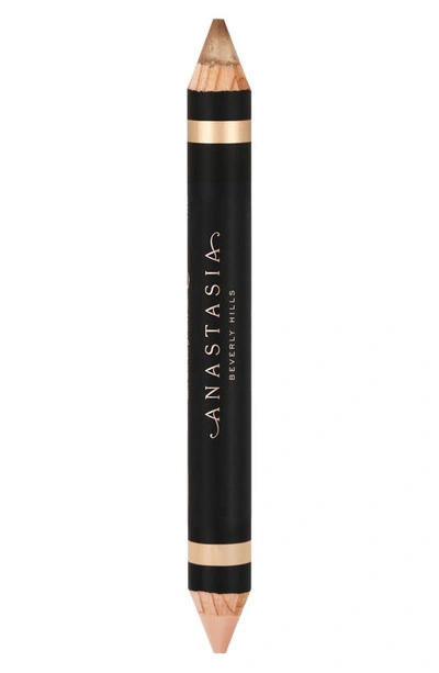 Anastasia Beverly Hills Highlighting Duo Eyebrow Pencil Matte Shell / Lace Shimmer 0.18 oz/ 5 G In Shell/lace